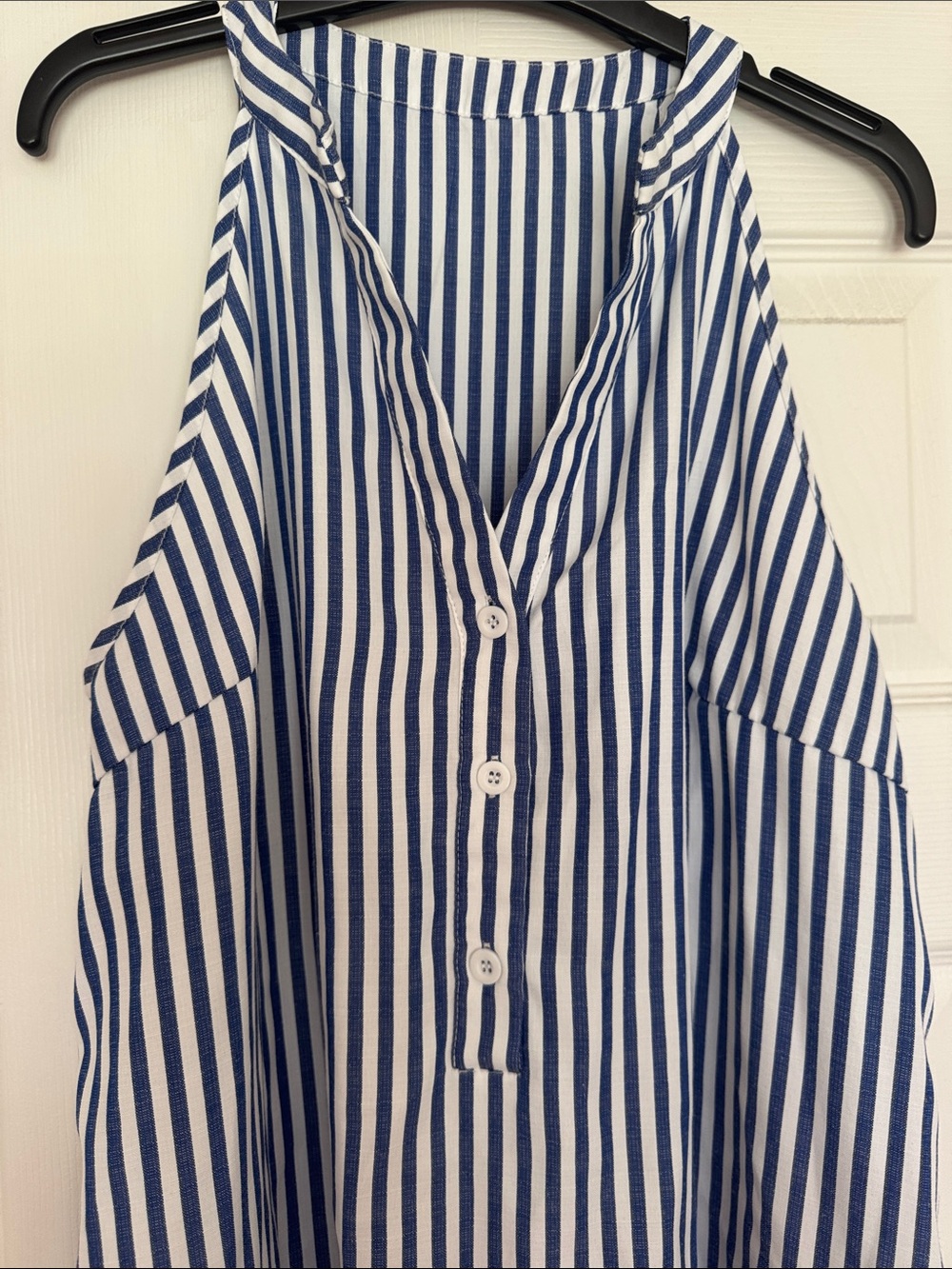 Cupshe Blue and White Striped Halter Sundress - Picture 3 of 3